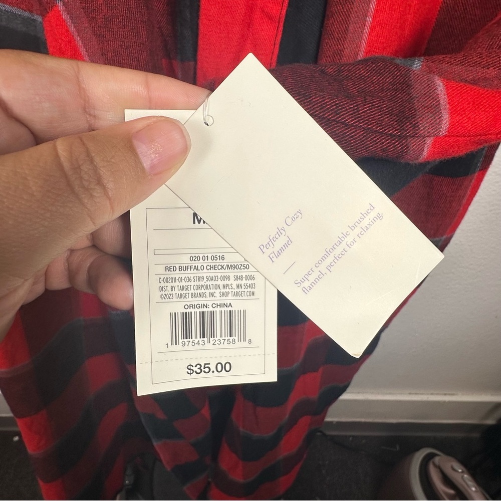 Stars Above Red and Black Plaid Robe - Picture 2 of 6